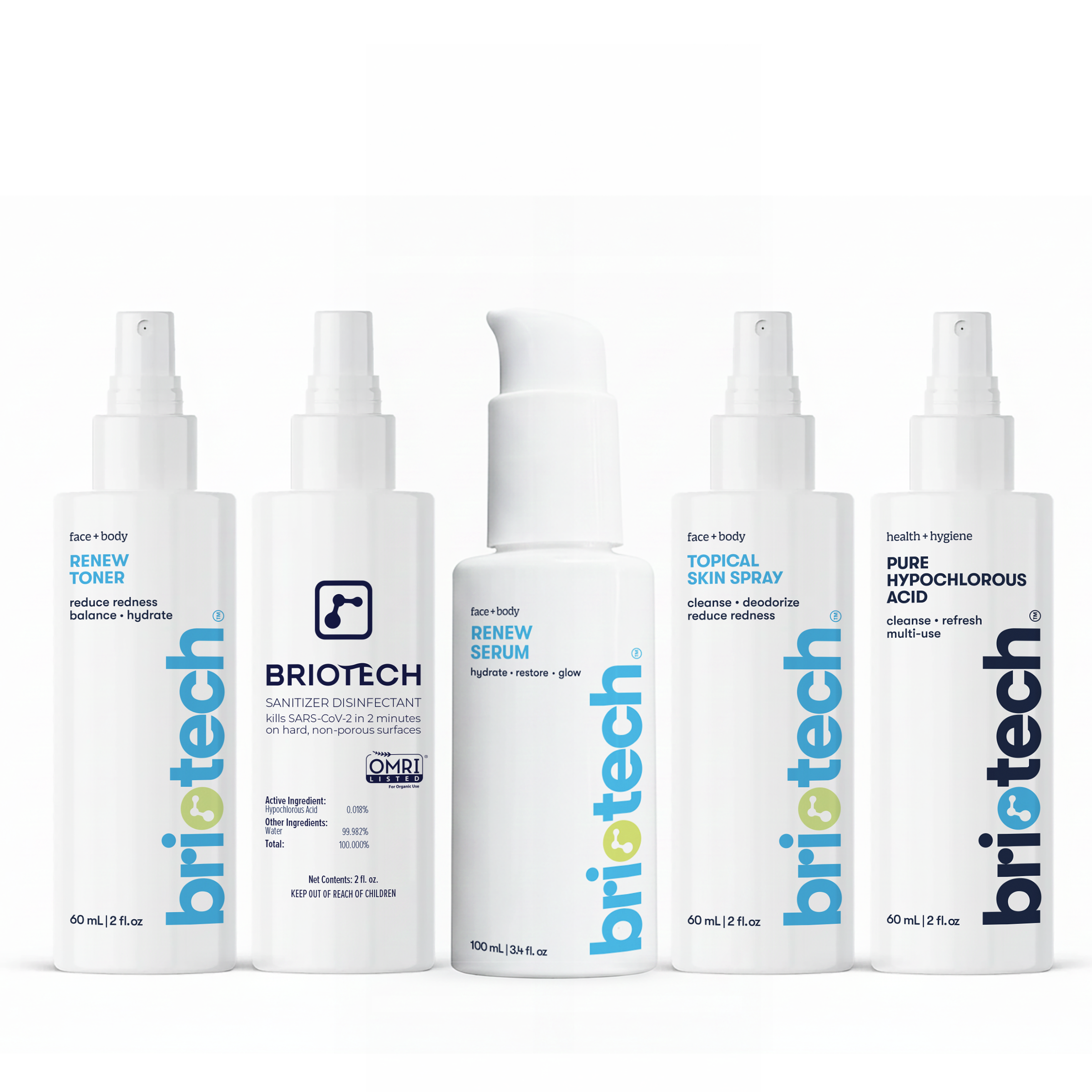 Travel Essentials Kit | 4-Piece HOCl Gift Set for On-the-Go | Briotech